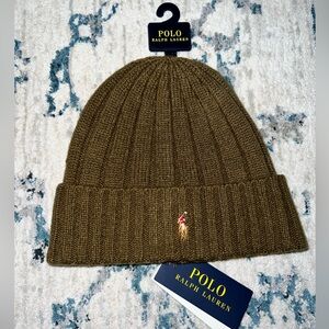 Polo by Ralph Lauren Green Ribbed Knit Hat